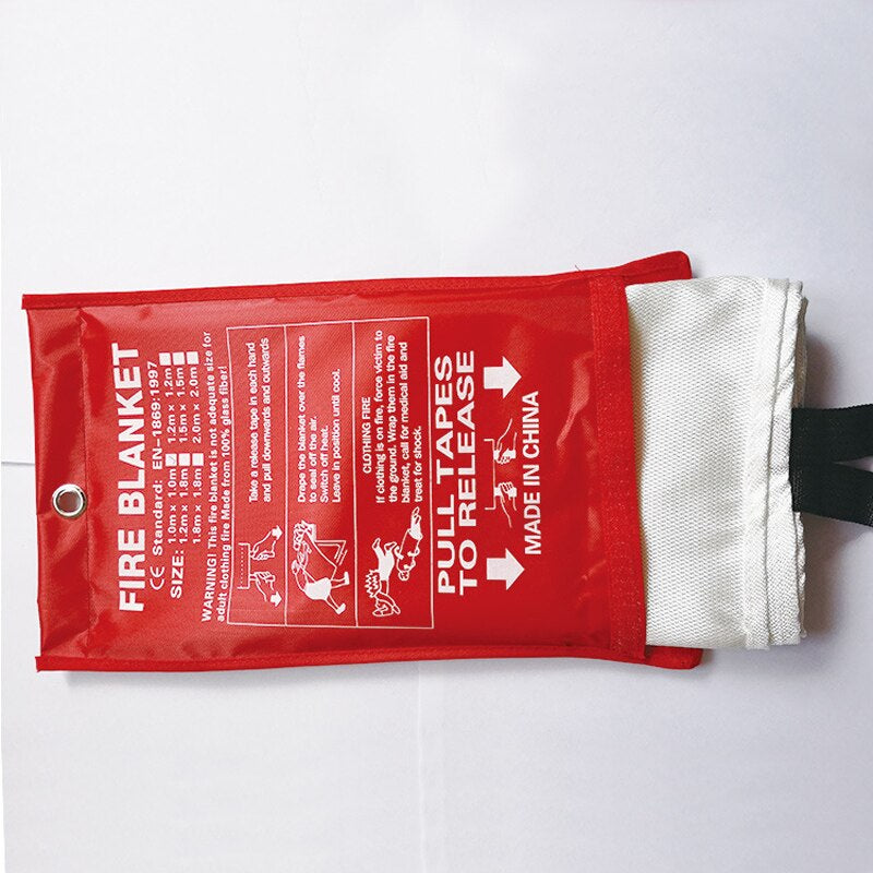 1M X 1M Sealed Fire Blanket Home Safety Fighting Fire Extinguishers Tent Boat Emergency Survival Fire Shelter Safety Cover