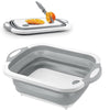 3 in 1 Collapsible Cutting Board Foldable Chopping Board Camping Dishes Sink Space Saving Kitchen Drainage Basket, Multipurpose