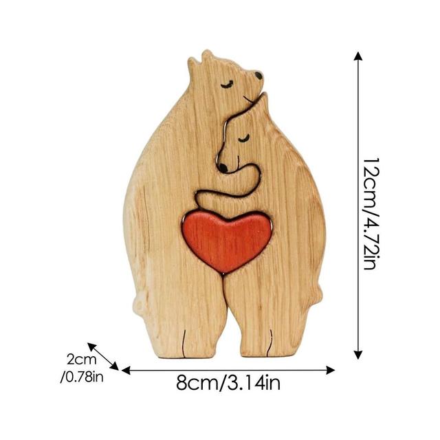Personalised Bear Family Wooden Art Puzzle 