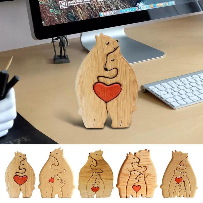 Personalised Bear Family Wooden Art Puzzle 