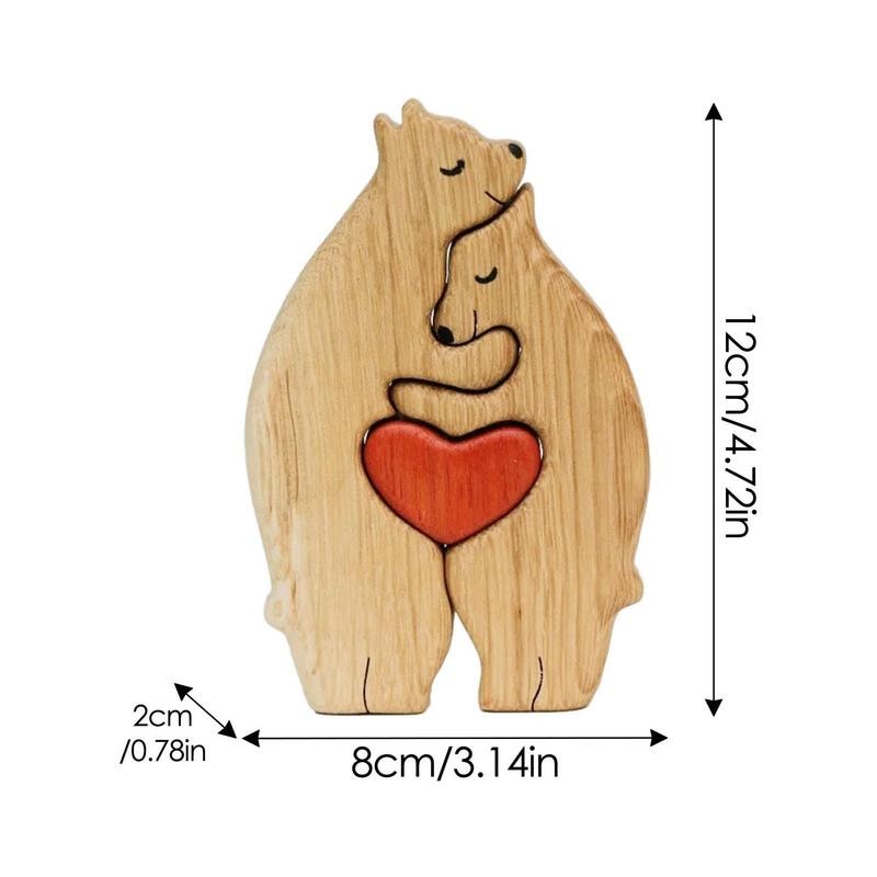 Personalised Bear Family Wooden Art Puzzle 
