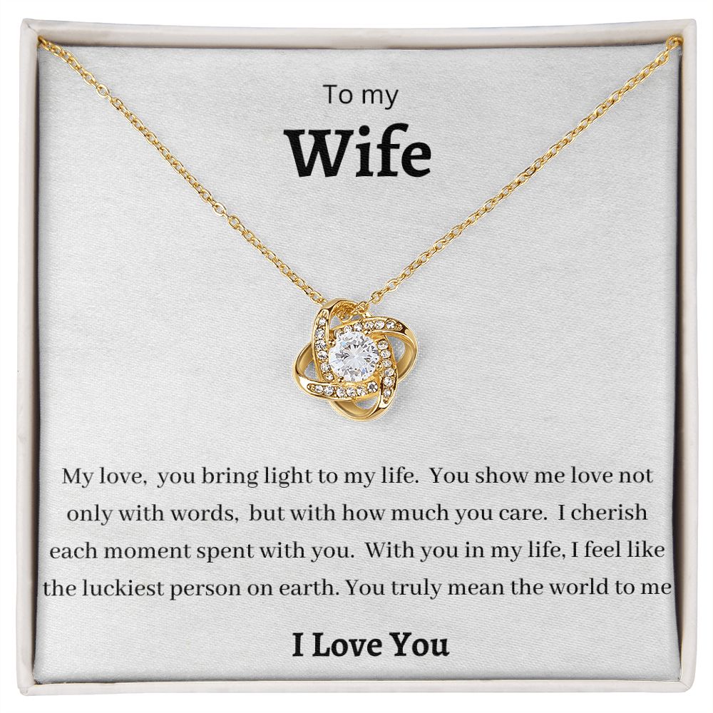 To my Wife - Love knot necklace
