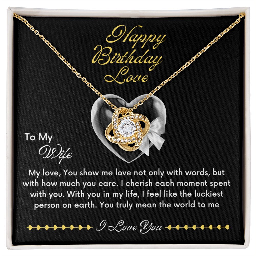 Happy Birthday Love - Love knot necklace