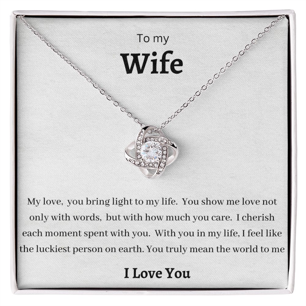 To my Wife - Love knot necklace