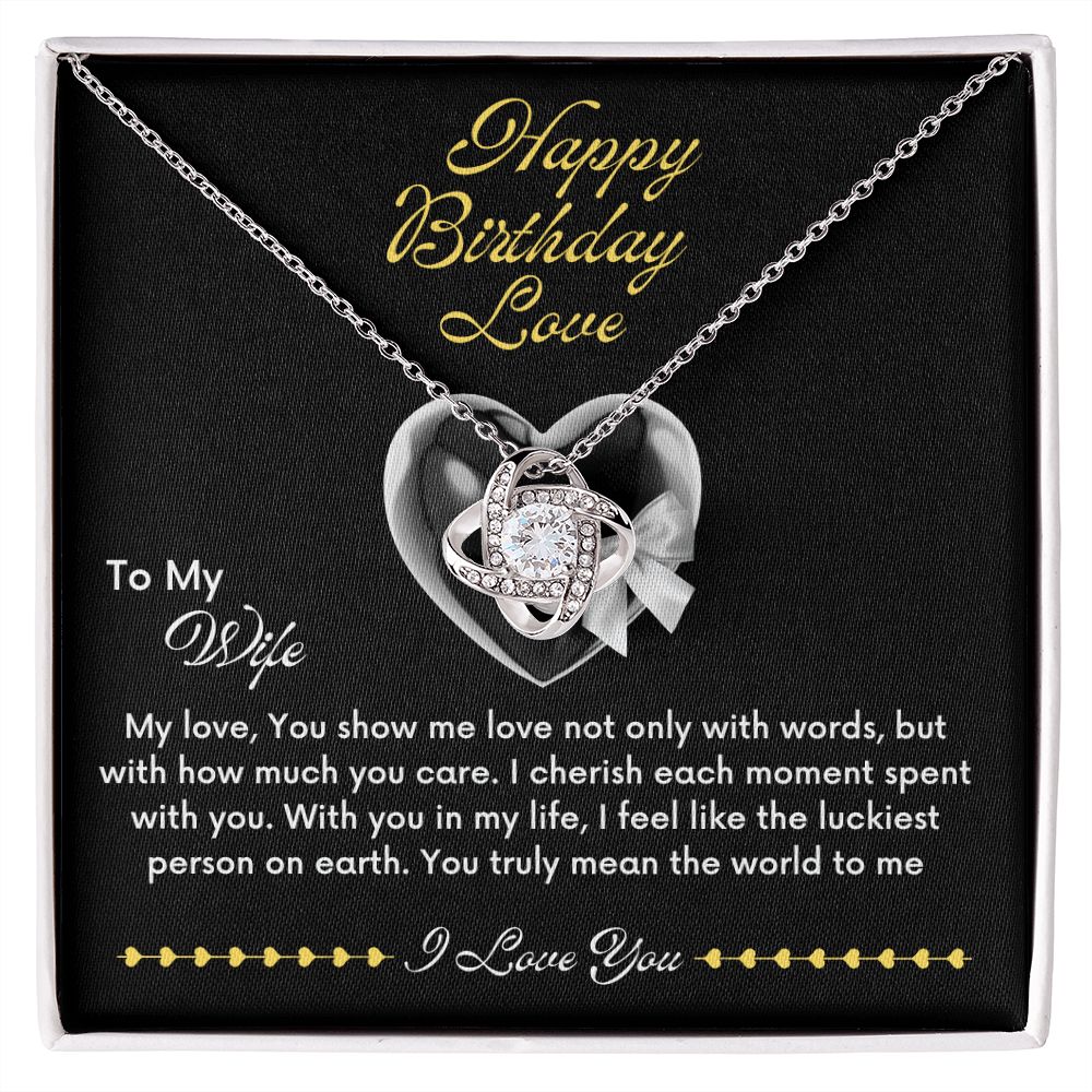 Happy Birthday Love - Love knot necklace