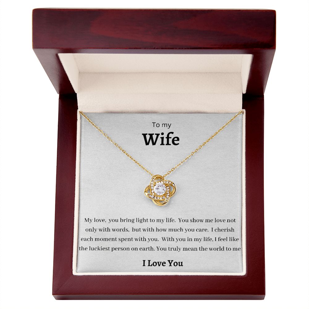 To my Wife - Love knot necklace