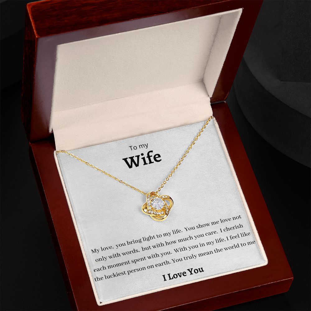 To my Wife - Love knot necklace