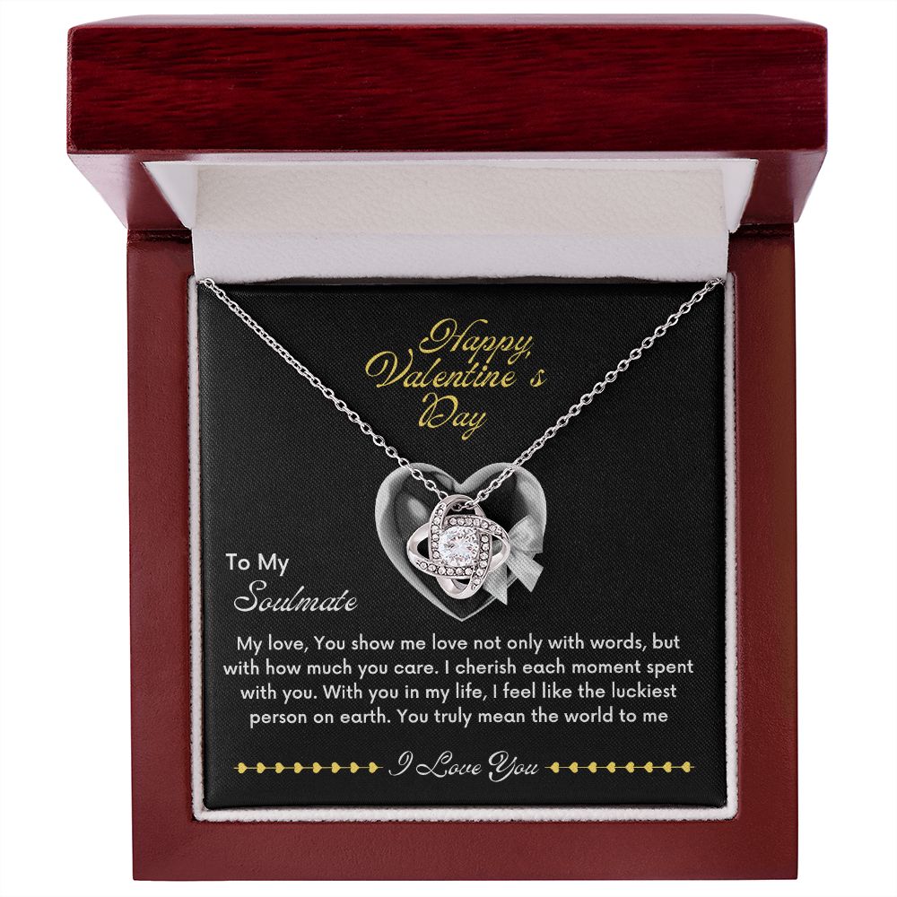 To My Soulmate Valentine's Love knot Necklace