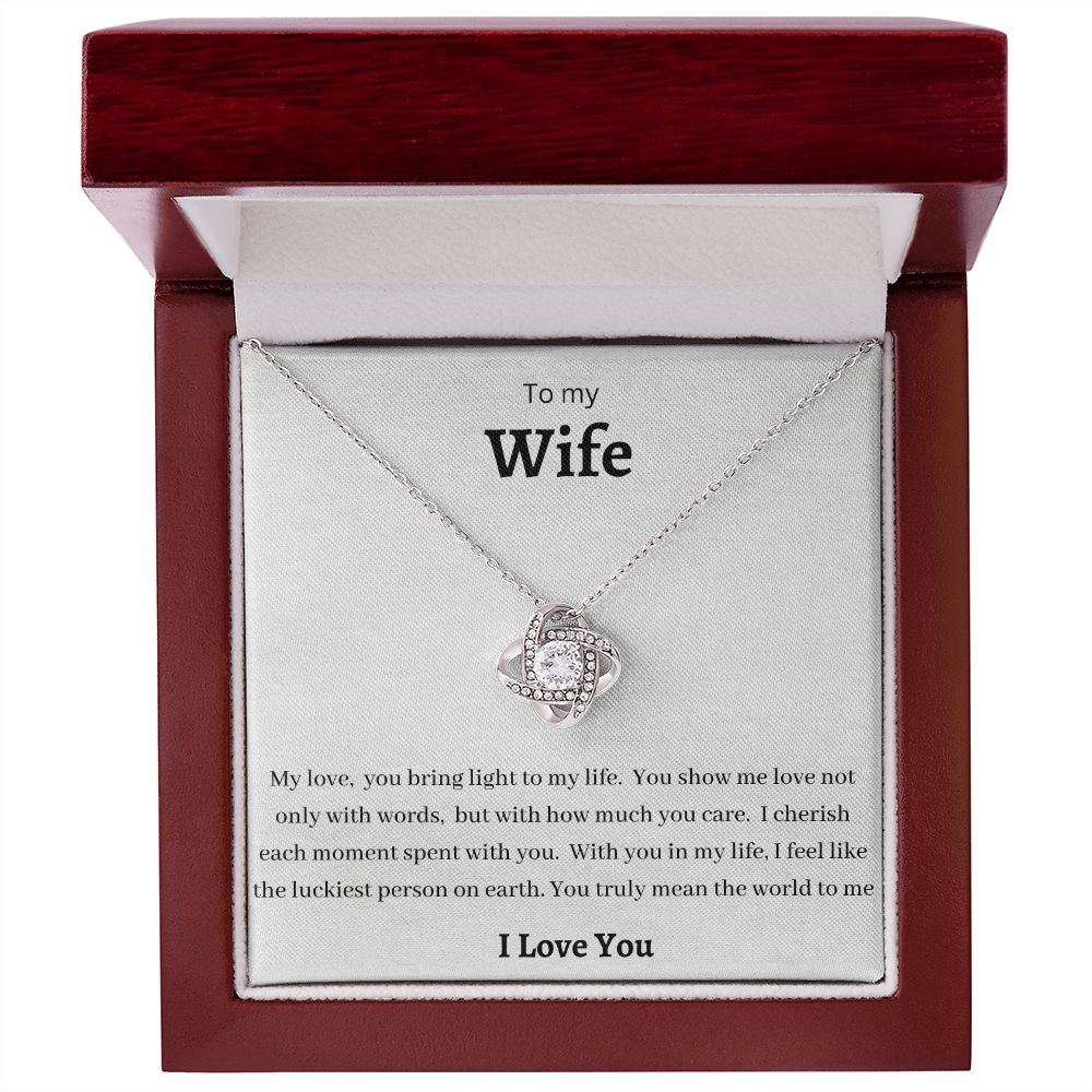 To my Wife - Love knot necklace