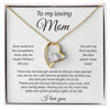My Loving Mom | Forever Grateful - Forever Love Necklace